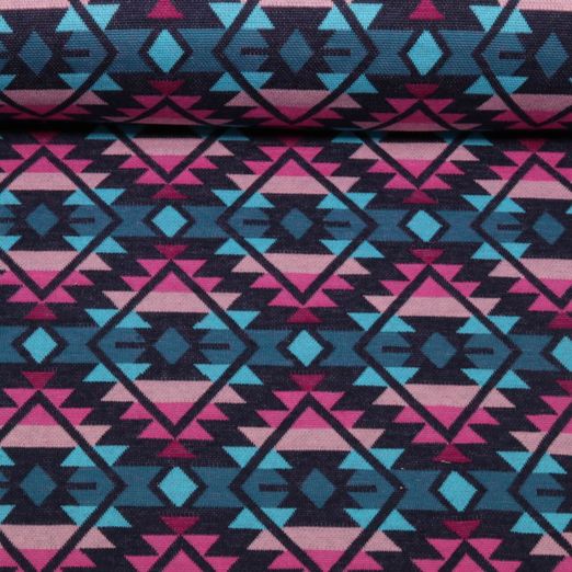Jersey jacquard bio - Hamburger Liebe Western Fairy Tales Plaid Bleu