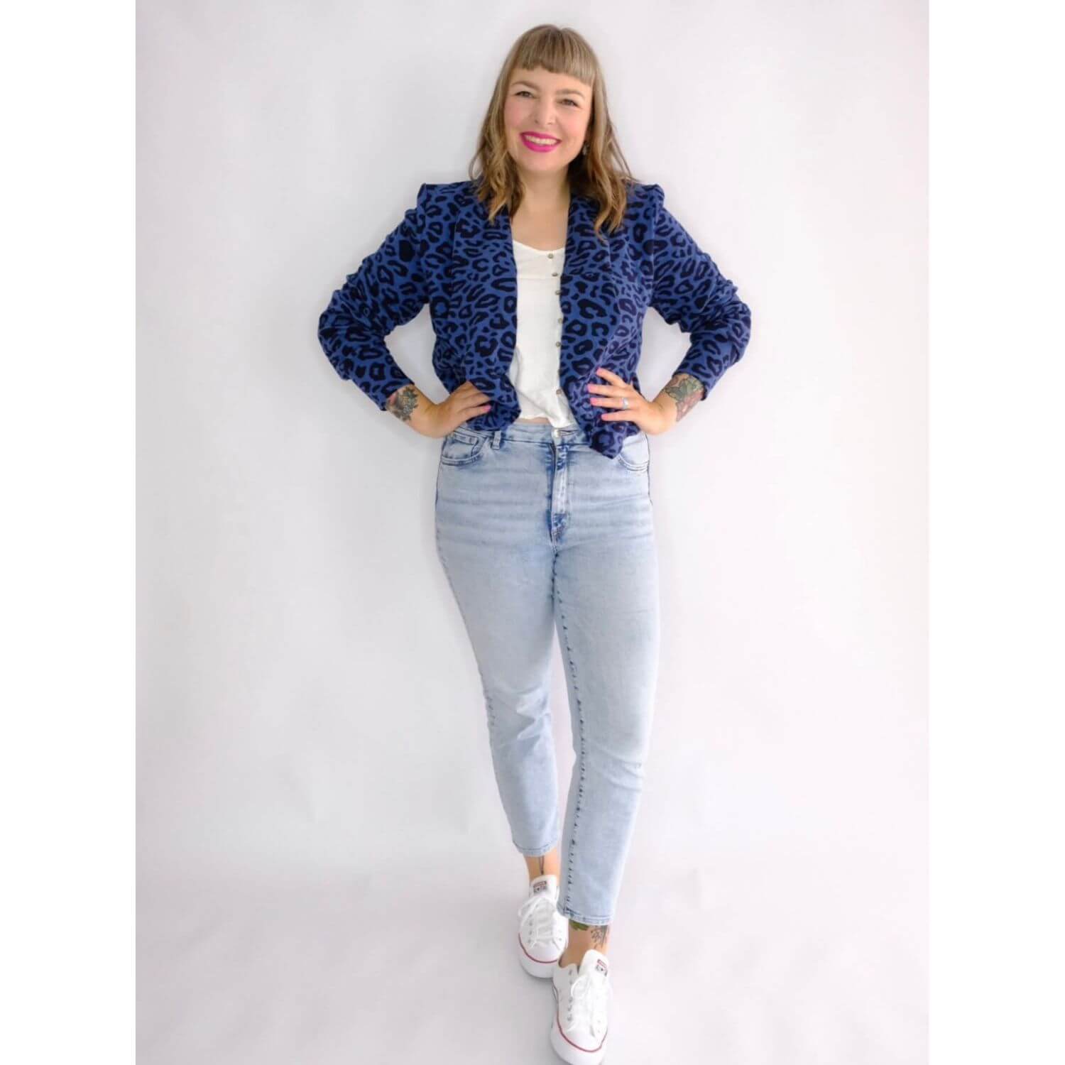 Jersey jacquard bio double face - HHL Western Fairy Tales Safari Bleu-1 Jersey jacquard bio double face - HHL Western Fairy Tales Safari Bleu-1