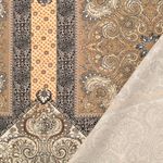 Popeline viscose - imprimé digital patchwork marron Popeline viscose - imprimé digital patchwork marron
