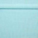 Cretonne de coton - Pois vintage Aqua