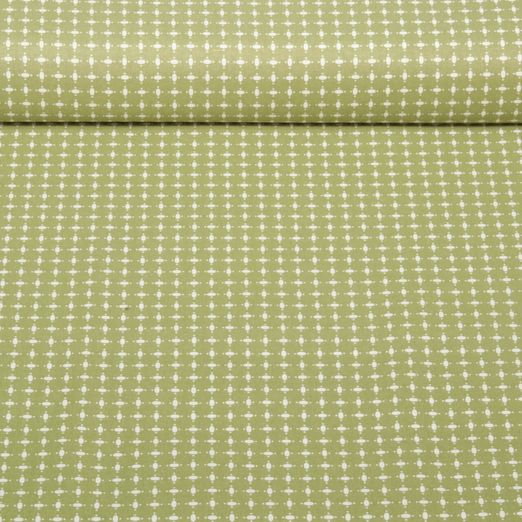 Cretonne de coton - Pois vintage Vert tilleul