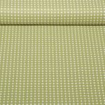 Cretonne de coton - Pois vintage Vert tilleul
