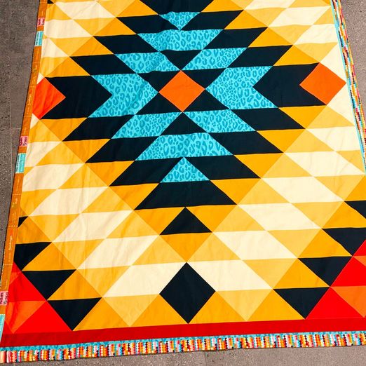 Panneau Popeline de coton bio - Hamburger Liebe Western Cheater Quilt Jaune Panneau Popeline de coton bio - Hamburger Liebe Western Cheater Quilt Jaune