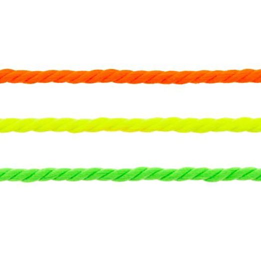 Cordon coton 5mm - Fluo - au mètre
