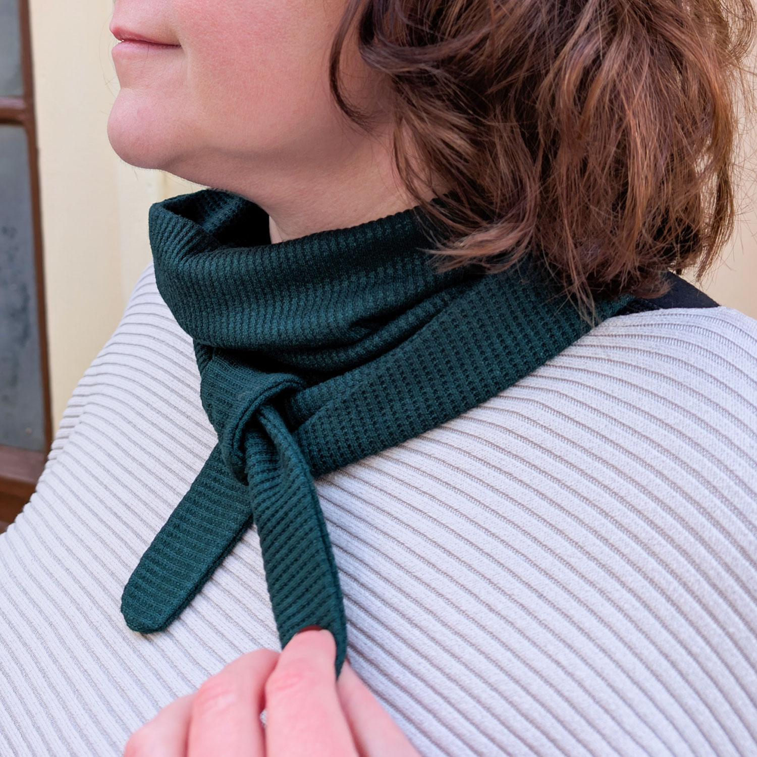 Jersey viscose tricoté Anastasia - Vert sapin-1 Jersey viscose tricoté Anastasia - Vert sapin-1