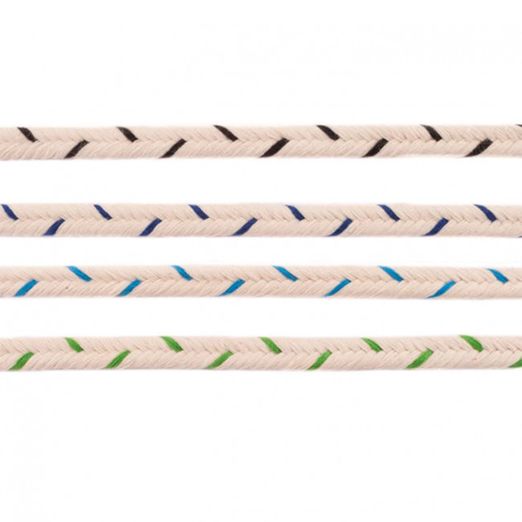 Cordon 10mm - Coton chevrons plat - au mètre Cordon 10mm - Coton chevrons plat - au mètre