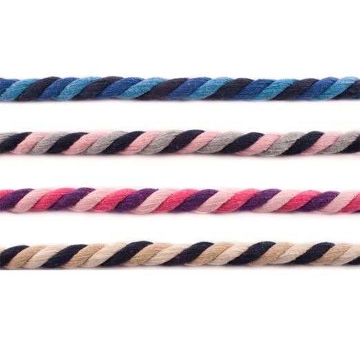 Cordons coton 12mm - Multicolore XXL - au mètre Cordons coton 12mm - Multicolore XXL - au mètre