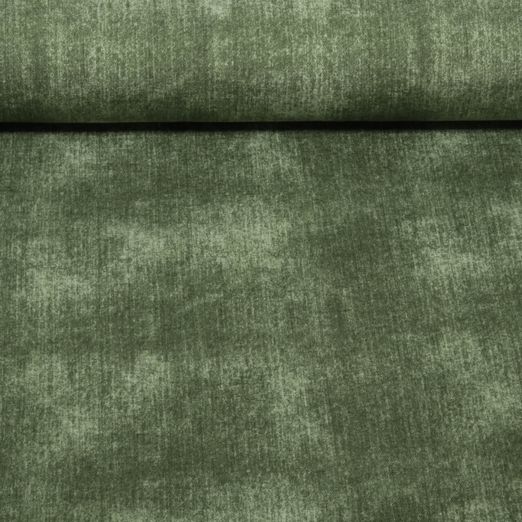 Sweat d'été - French Terry épais Aspect jeans Vert militaire