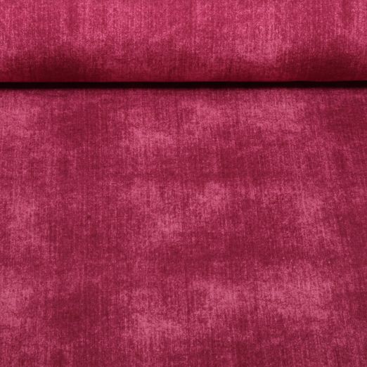 Sweat d'été - French Terry épais Aspect jeans Rouge bourgogne