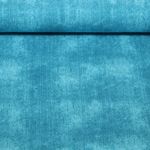 Sweat d'été - French Terry épais Aspect jeans Turquoise