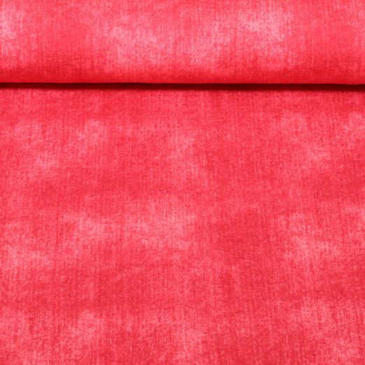 Sweat d'été - French Terry épais Aspect jeans Rouge