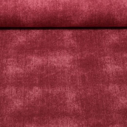 Sweat d'été - French Terry épais Aspect jeans Bordeaux