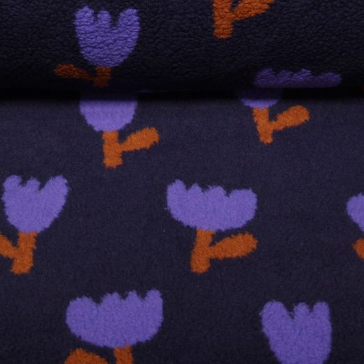 Polaire teddy - Tulipes Bleu