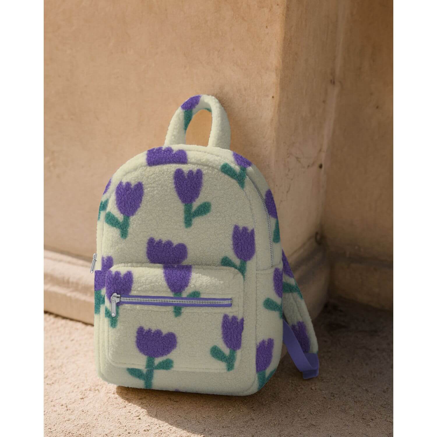 Teddyfleece - Tulpen Ecru-1 Teddyfleece - Tulpen Ecru-1