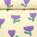 Polaire teddy - Tulipes Ecru