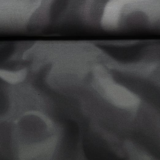 Sommersweat - French Terry Digitaldruck Batik Schwarz
