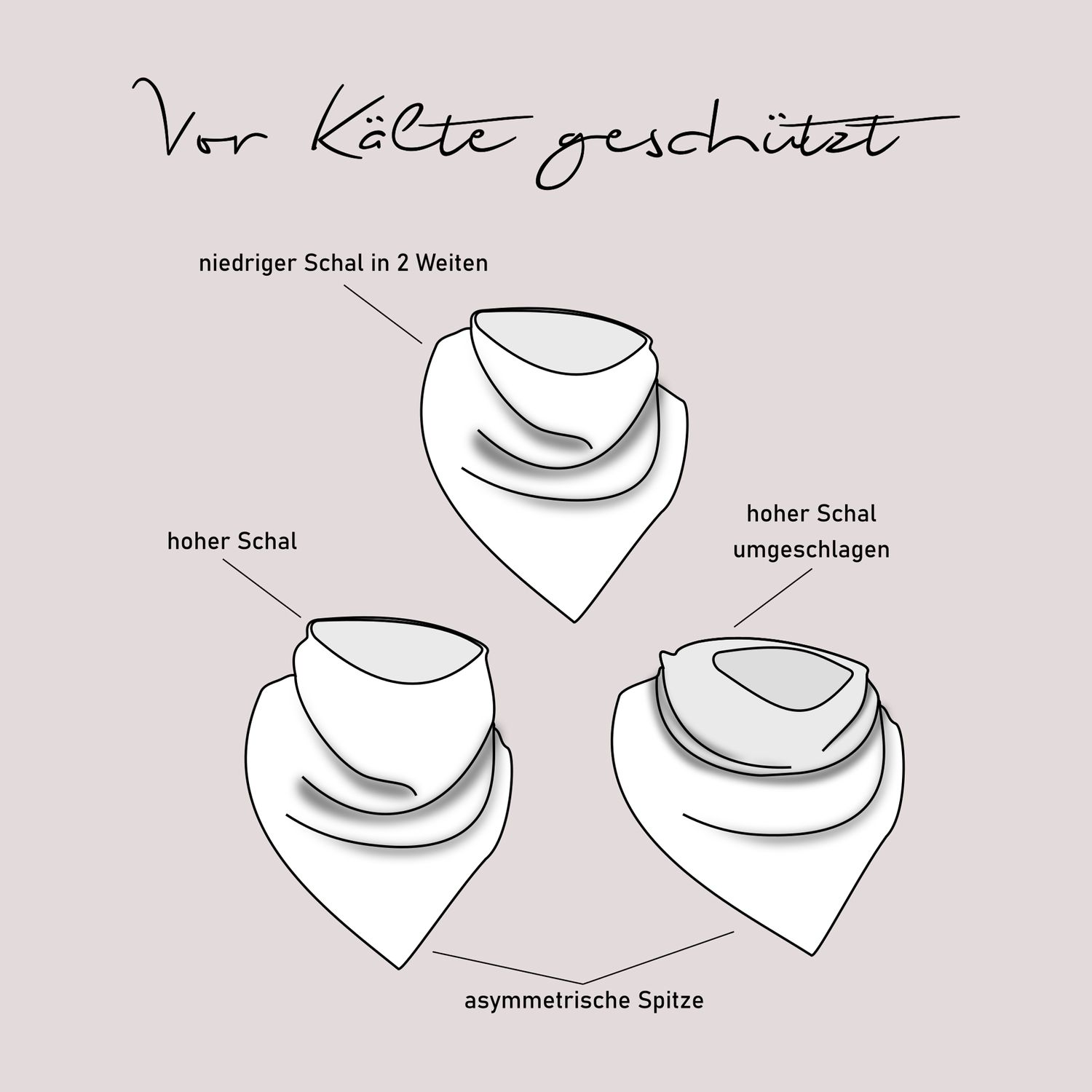 Dreiecksloopschal - Vor Kälte geschützt - Schnittmuster eBook-1 Dreiecksloopschal - Vor Kälte geschützt - Schnittmuster eBook-1