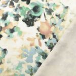 Viskózový satén - digitální tisk akvarel zelená