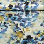 Satin de viscose - Impression numérique Aquarelle Bleu