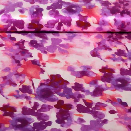 Satin de viscose - Impression numérique Aquarelle Violet