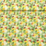 Baumwoll-Popeline - Blumen Grün