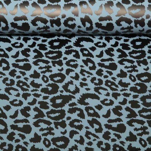 Tissu imperméable - Aqua Protect Impr. digitale Léopard Bleu