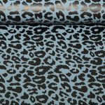 Tissu imperméable - Aqua Protect Impr. digitale Léopard Bleu