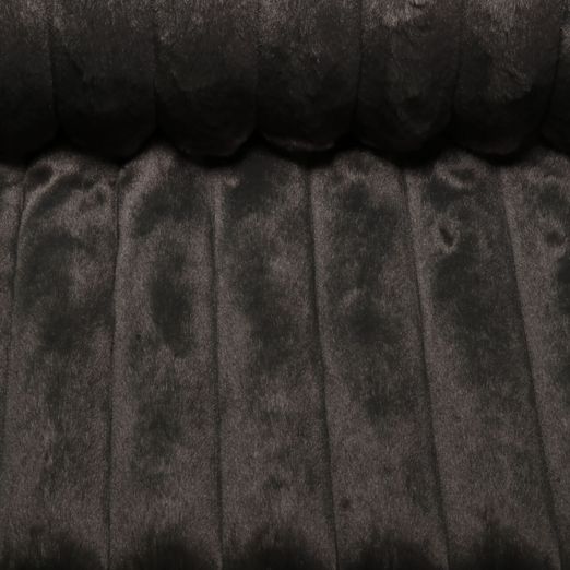 Fausse fourrure lourde - Rayures Anthracite