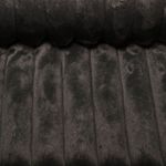 Fausse fourrure lourde - Rayures Anthracite