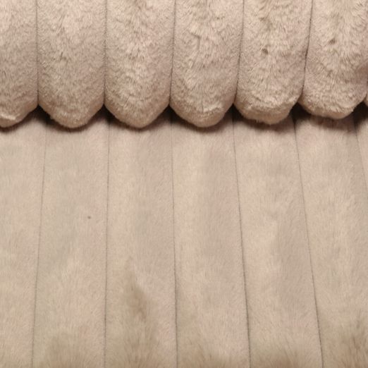 Fausse fourrure lourde - Rayures Beige