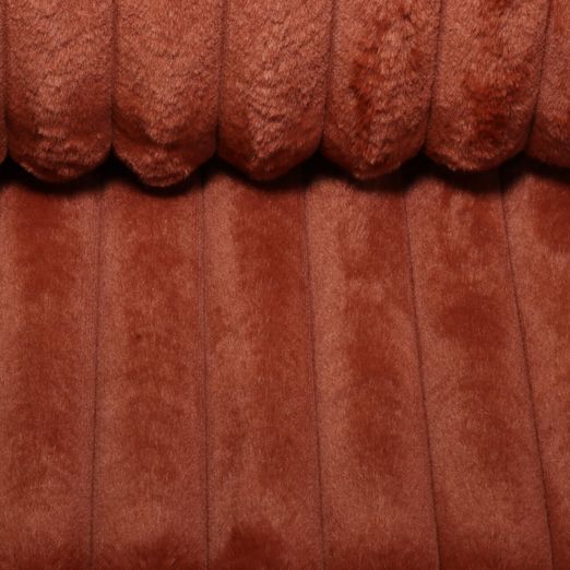 Fausse fourrure lourde - Rayures Terracotta