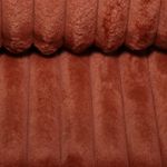 Fausse fourrure lourde - Rayures Terracotta