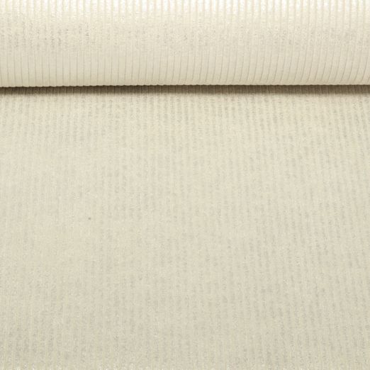 Tissu ameublement Velours côtelé - Métallique Argenté