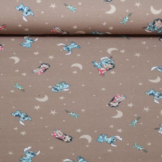 Jersey Impression digitale - Lilo & Stitch Monde Marron