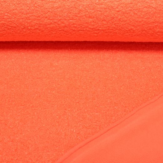 Polaire teddy - Double face bouclette Uni Orange