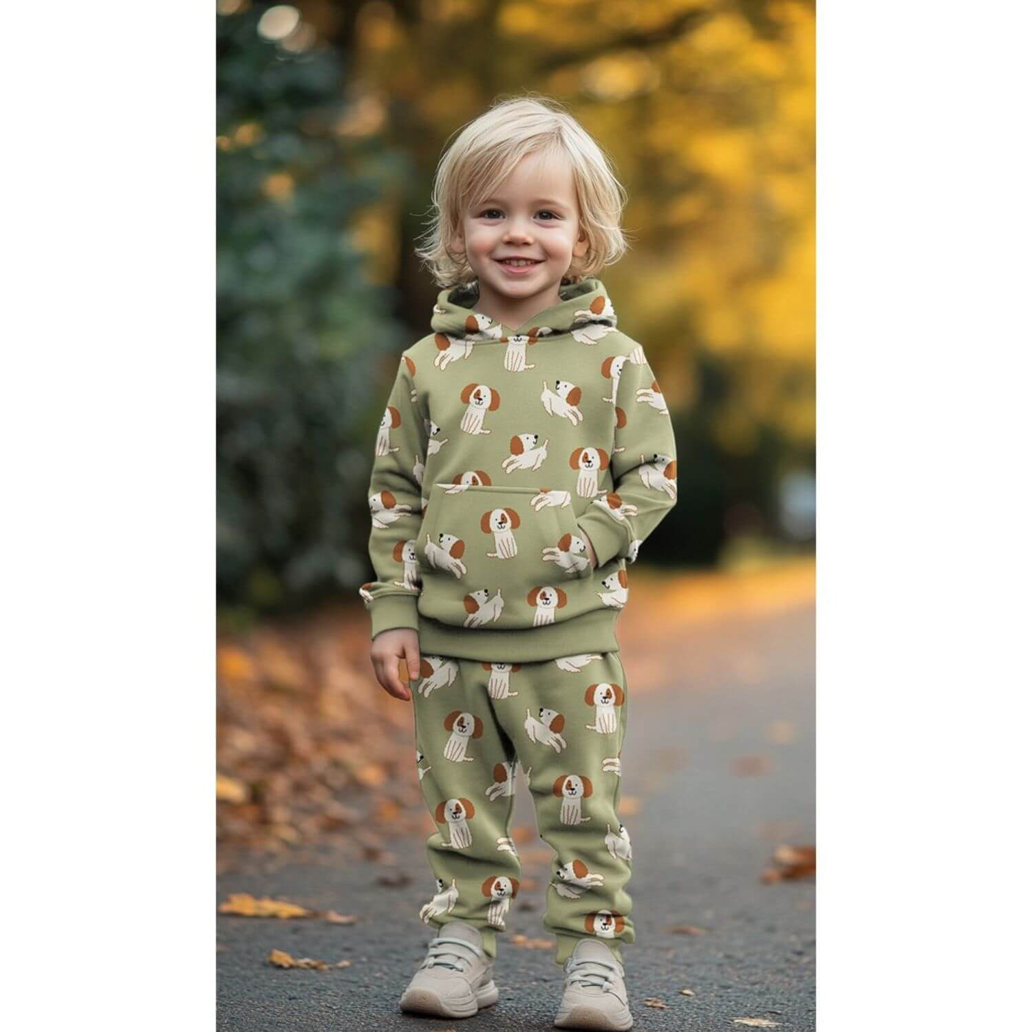 Sweat soft - Chiens rigolos Vert Gratté-1 Sweat soft - Chiens rigolos Vert Gratté-1