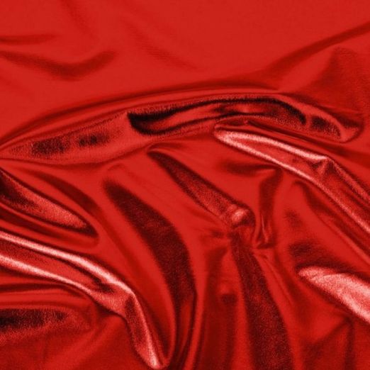 Tissu déguisement - Jersey foil Lamé Uni Rouge Tissu déguisement - Jersey foil Lamé Uni Rouge