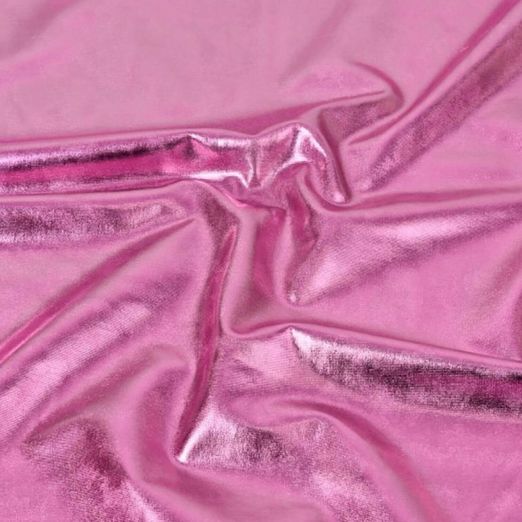 Tissu déguisement - Jersey foil Lamé Uni Rose Tissu déguisement - Jersey foil Lamé Uni Rose