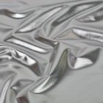 Tissu déguisement - Jersey foil Lamé Uni Argenté