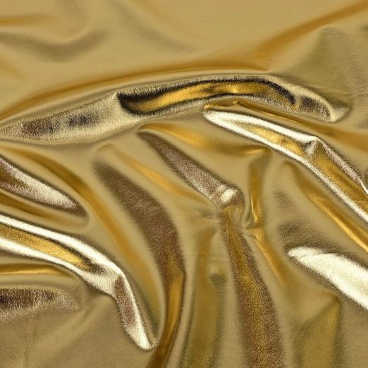 Tissu déguisement - Jersey foil Lamé Uni Doré Tissu déguisement - Jersey foil Lamé Uni Doré