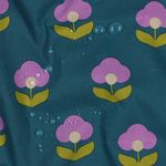Beschichtete Baumwolle – Blumen Petrol Beschichtete Baumwolle – Blumen Petrol