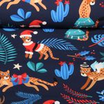 Toile canevas bio - Hamburger Liebe Impression digitale Wild XMAS 2025 Léopard Bleu marine