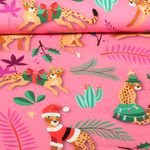 Toile canevas bio - Hamburger Liebe Impression digitale Wild XMAS 2025 Léopard Rose