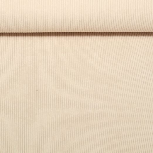Velours côtelé 3mm Stretch Mike - Uni Sable Clair