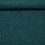 Velours côtelé 3mm Stretch Mike - Uni Bleu pétrole