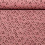 Babycord - Stretch Kleine Dinos Altrosa