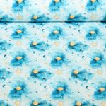 Jersey - Impression numérique Motif céleste Blanc Bleu