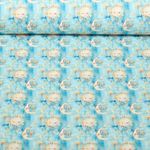 Jersey - Impression numérique Motif céleste Turquoise