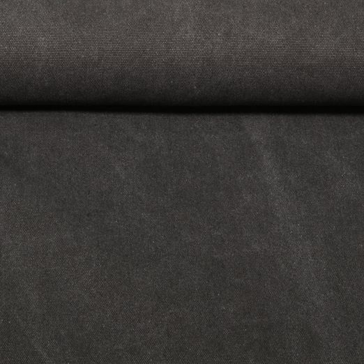 Toile canevas Stonewashed - Uni Anthracite