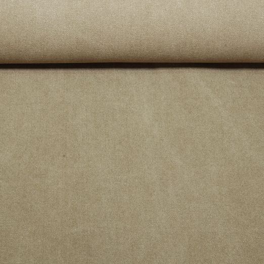 Toile canevas Stonewashed - Uni Taupe